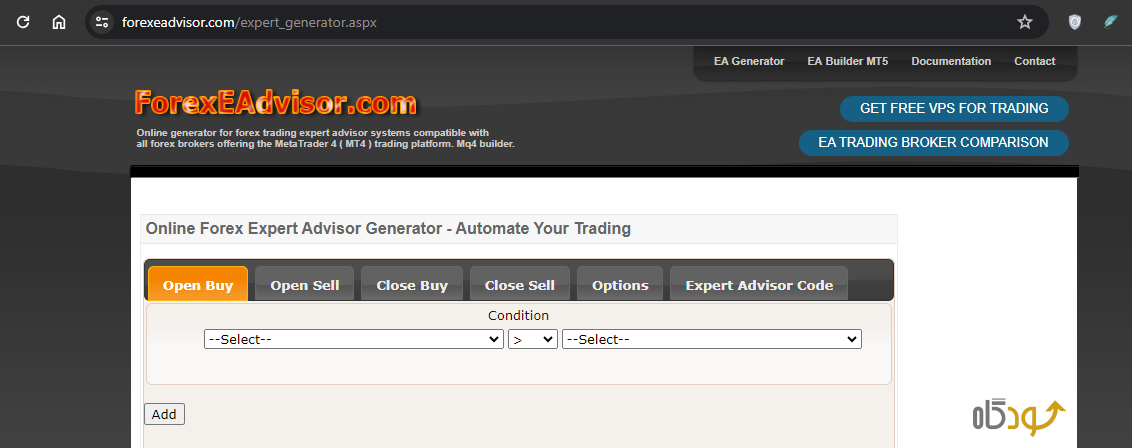 محیط وبسایت forexeadvisor-com
